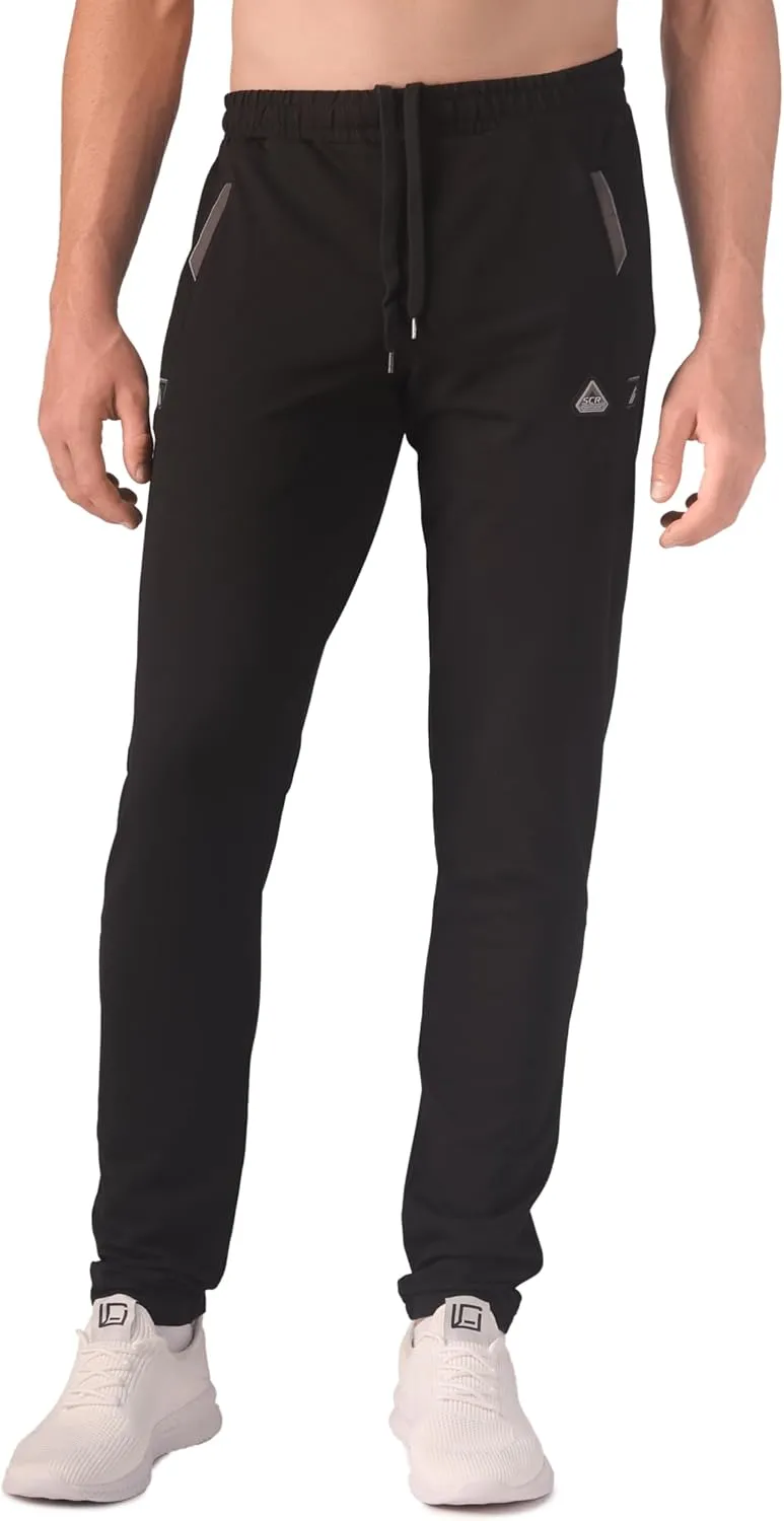 SCR 30/33/36 Inseam Mens Sweatpants with Pockets Tapered Joggers Men Slim Fit Open Bottom Pants Tall, Extra Long