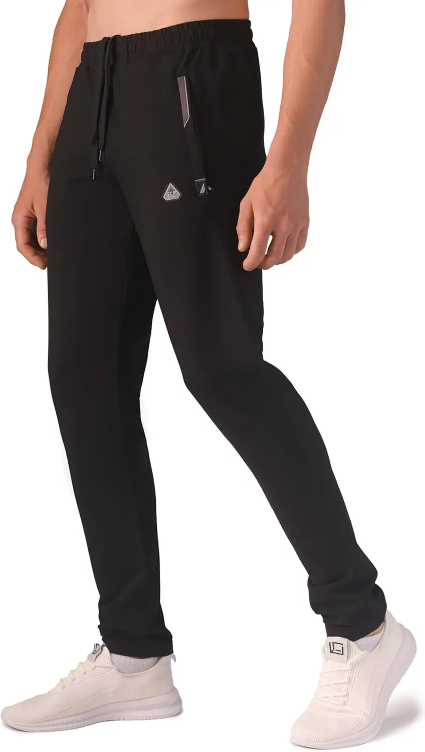 SCR 30/33/36 Inseam Mens Sweatpants with Pockets Tapered Joggers Men Slim Fit Open Bottom Pants Tall, Extra Long