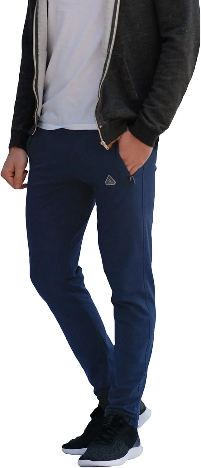 SCR 30/33/36 Inseam Mens Sweatpants with Pockets Tapered Joggers Men Slim Fit Open Bottom Pants Tall, Extra Long