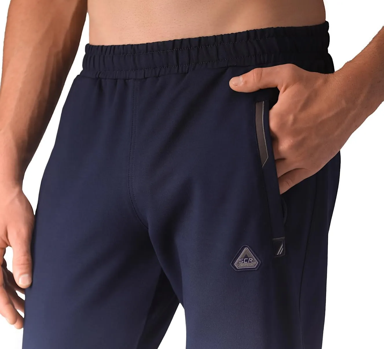 SCR 30/33/36 Inseam Mens Sweatpants with Pockets Tapered Joggers Men Slim Fit Open Bottom Pants Tall, Extra Long