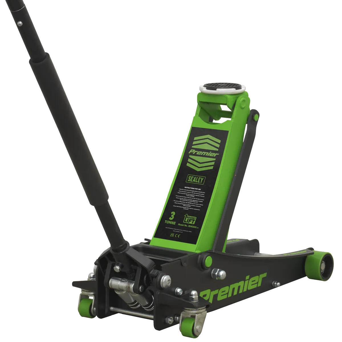 Sealey Premier Low Profile Trolley Jack with Rocket Lift 3 Tonne