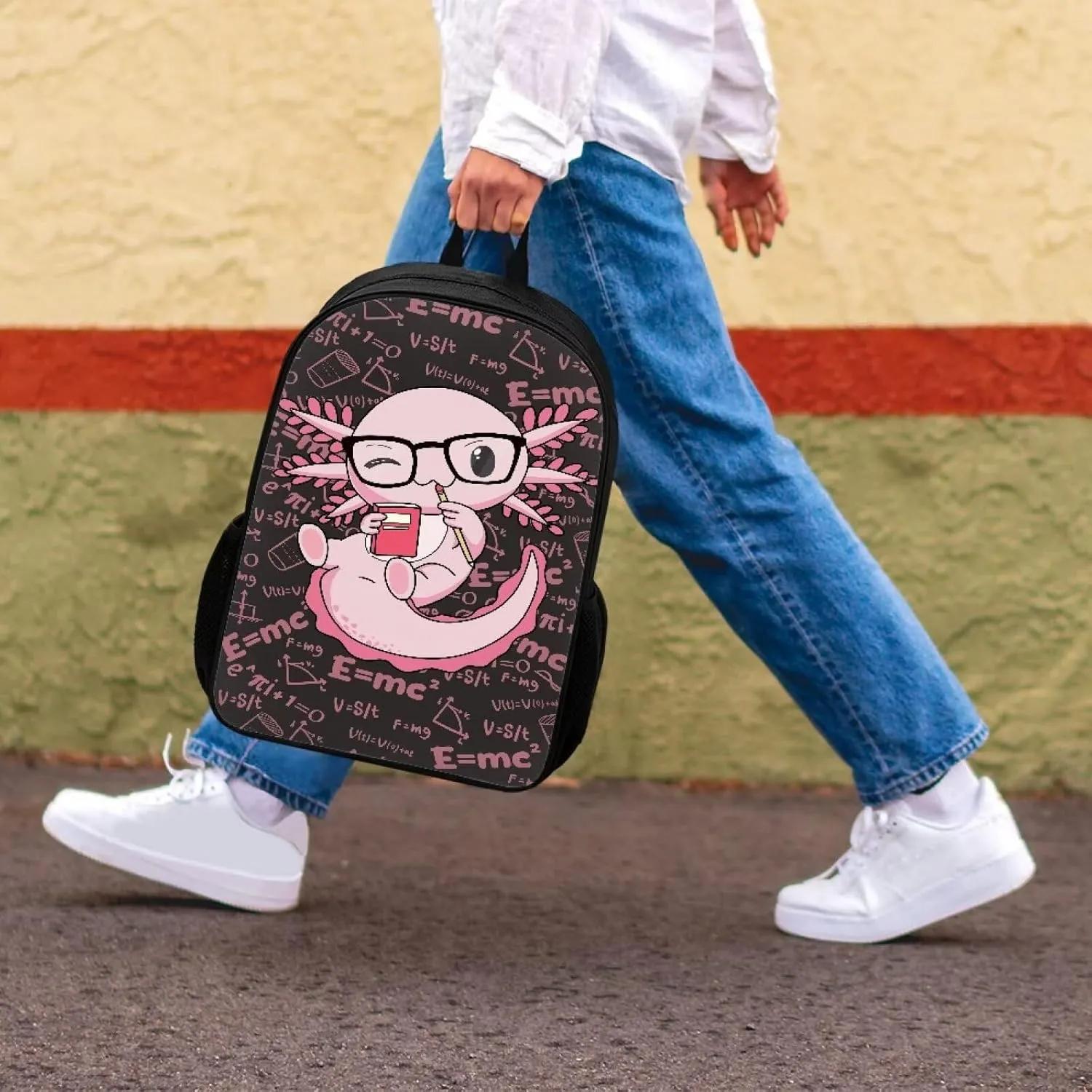 SEANATIVE Axolotl Backpack for Kids Toddler, Children Primary School Backpack School Bookbag Travel Daypack Cartoon Rucksack