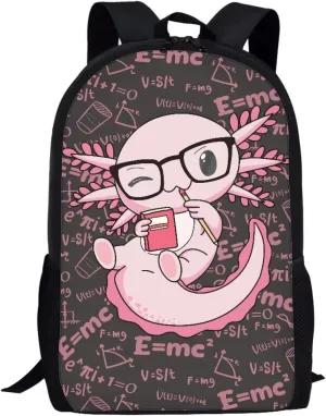 SEANATIVE Axolotl Backpack for Kids Toddler, Children Primary School Backpack School Bookbag Travel Daypack Cartoon Rucksack