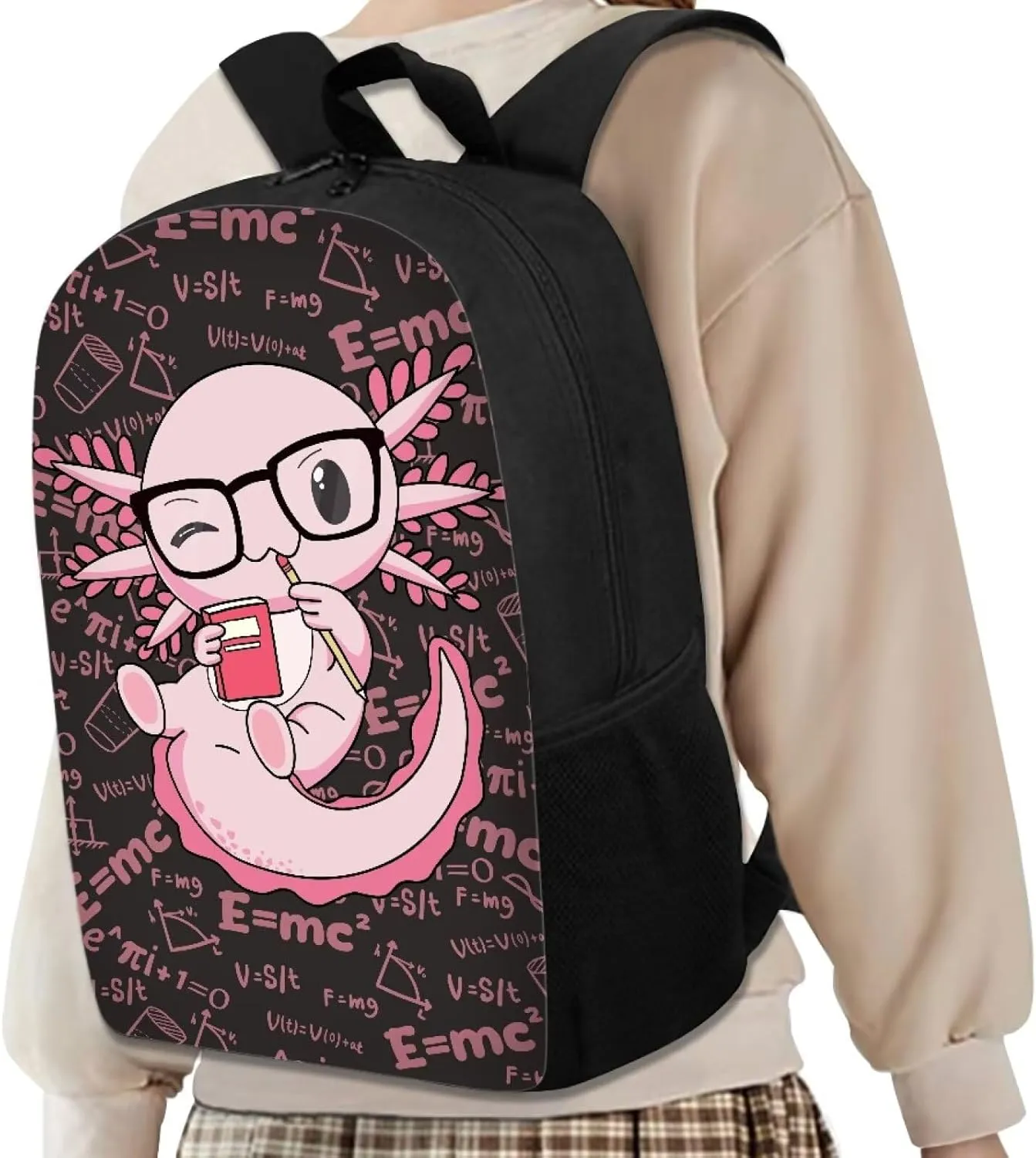 SEANATIVE Axolotl Backpack for Kids Toddler, Children Primary School Backpack School Bookbag Travel Daypack Cartoon Rucksack