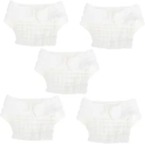 SECFOU 5pcs New Born Diaper Cloth Baby Reusable Washable Diaper for Comfortable Newborns