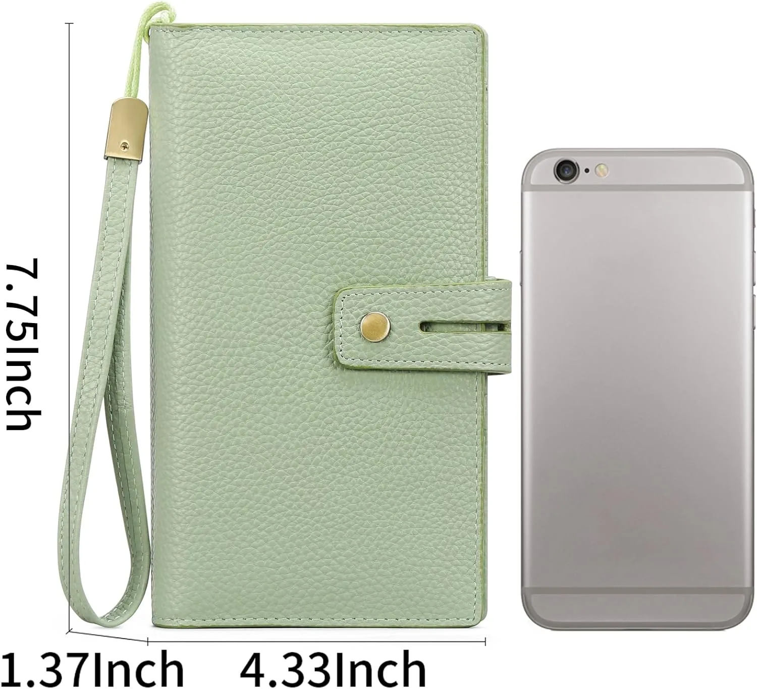 SENDEFN Women's Wallet Large Capacity RFID Blocking Leather Wallets Credit Cards Organizer with Checkbook Holder
