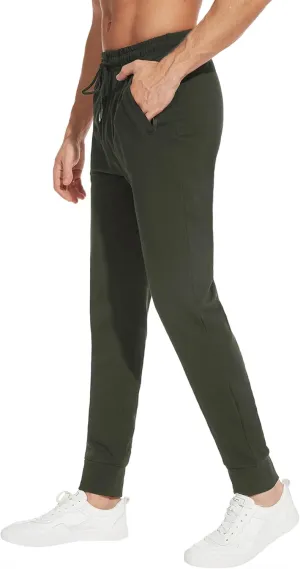 SEVEGO Men's 32"/34"/36"/38" Tall Inseam Lightweight Cotton Joggers Extra Long Sweatpants Athletic with Zipper Pockets