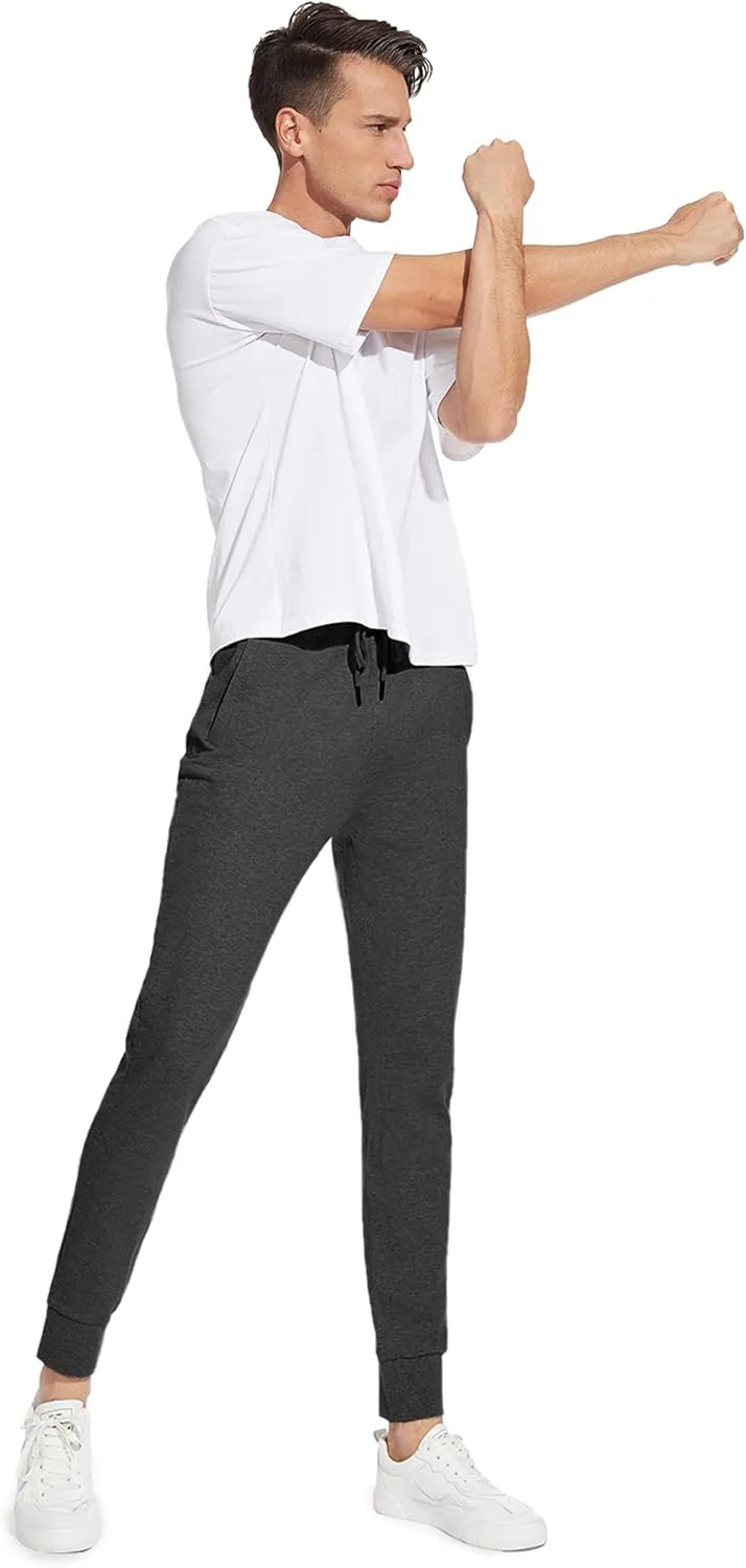 SEVEGO Men's 32"/34"/36"/38" Tall Inseam Lightweight Cotton Joggers Extra Long Sweatpants Athletic with Zipper Pockets