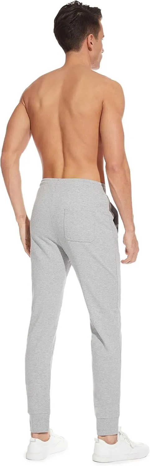 SEVEGO Men's 32"/34"/36"/38" Tall Inseam Lightweight Cotton Joggers Extra Long Sweatpants Athletic with Zipper Pockets