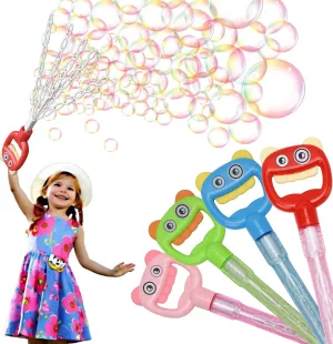SHCKE Smiling Face Bubble Claw Wands,5-Claw Smiley Bubble Sticks for Kids and Adults,Bubble Toys for 3-8 Years Old Boys and Girls,Fun Outdoor and Indoor Activity,Easter,Birthday Party(4 PCS)