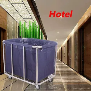 Shelf Kitchen Movable Trolleys Rolling Laundry Sorter Trolley On Wheels Hamper With Removable Bags Heavy Duty Laundry Washing Cart For Restaurant Hotel,Total Capacity 90L/Beig