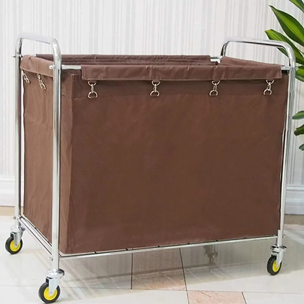 Shelf Movable Trolleys Removable Bags With Laundry Sorter Rolling Laundry Hamper Wheeled Trolley Cart With Durable Detachable Fabric Bags, 4Ers