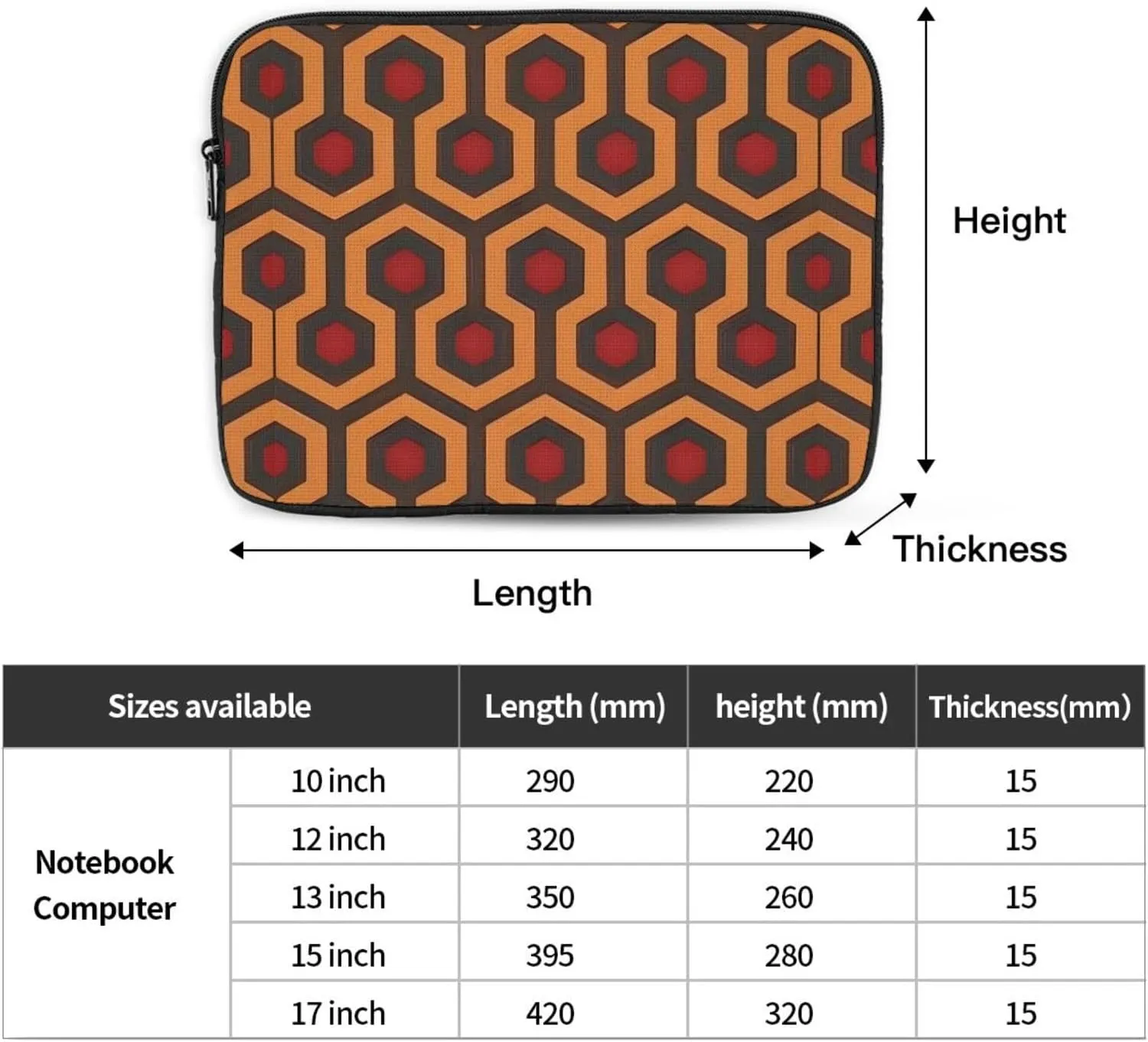 Shining Overlook Laptop Inner Bag Laptop Sleeve Case Briefcase Carrying Laptop Cover