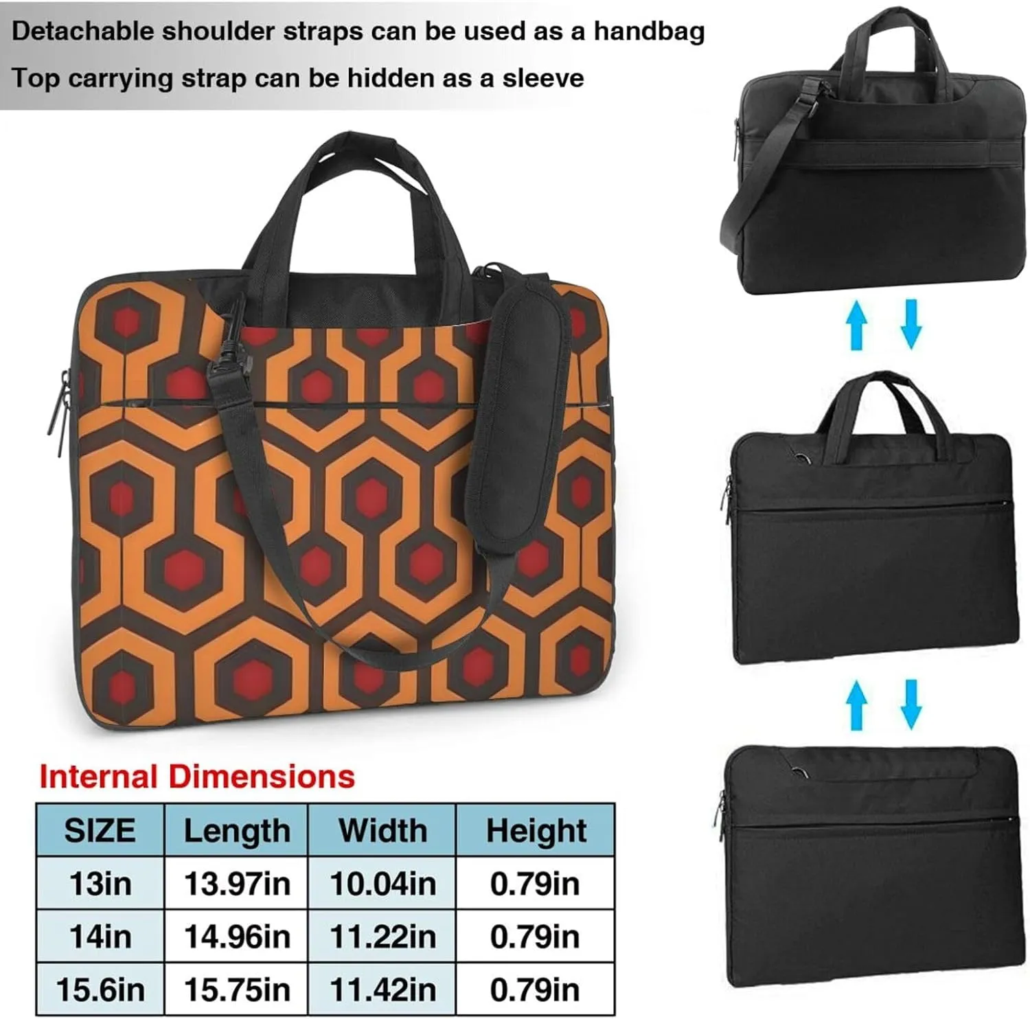 Shining Overlook Prints Laptop Bag - with Soft Interior, Multiple Pockets - Ideal for Men, Travel and Business