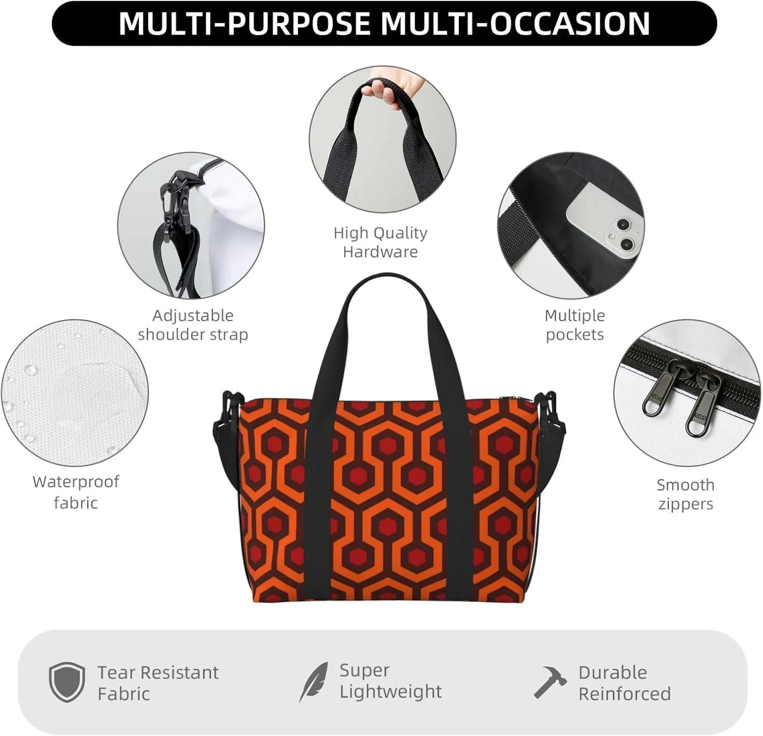 Shining Overlook Travel Duffel Bag Carry On Tote Bags For Men,Weekender Overnight Bag,Sports Tote Gym Bag