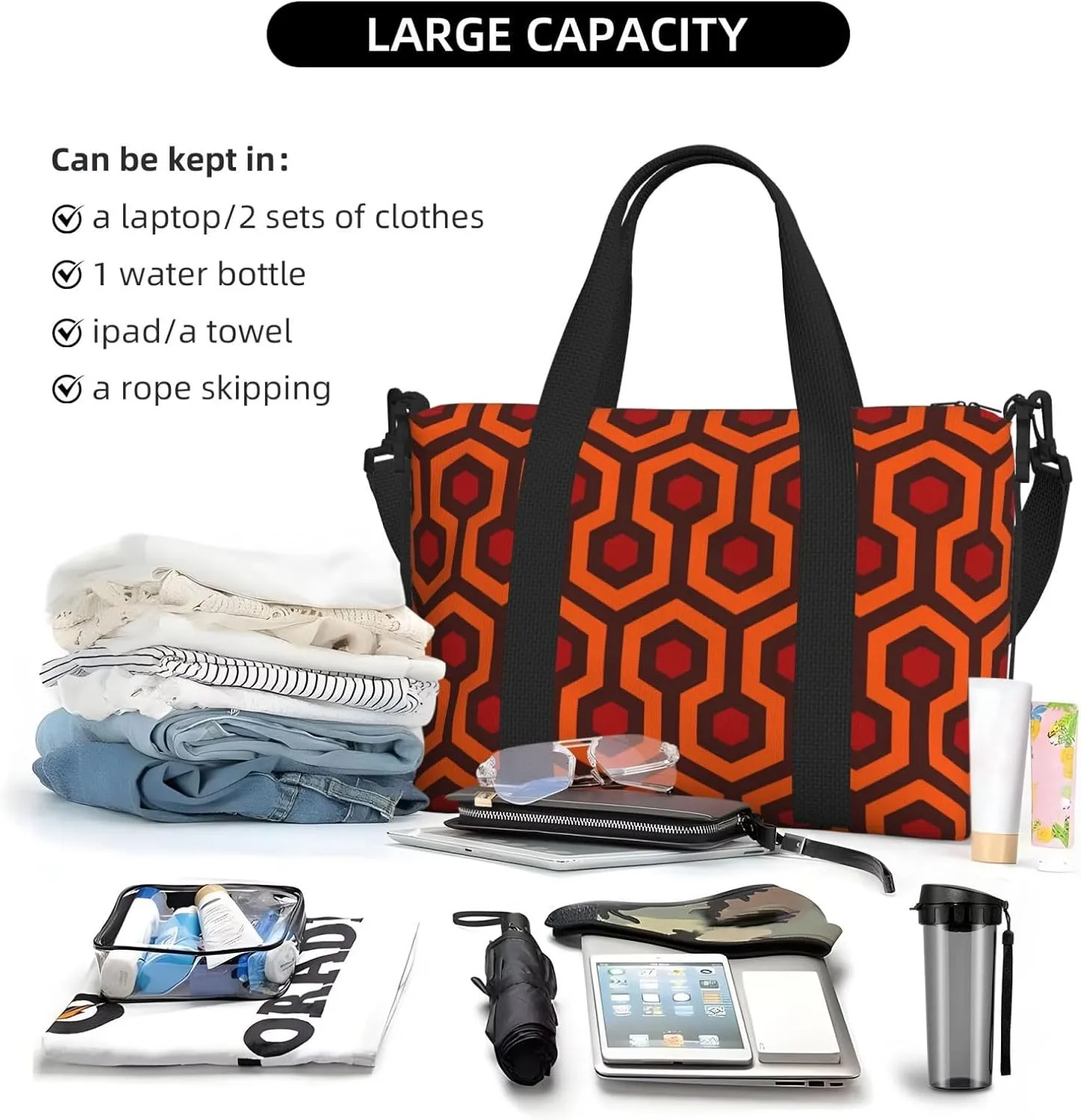 Shining Overlook Travel Duffel Bag Carry On Tote Bags For Men,Weekender Overnight Bag,Sports Tote Gym Bag