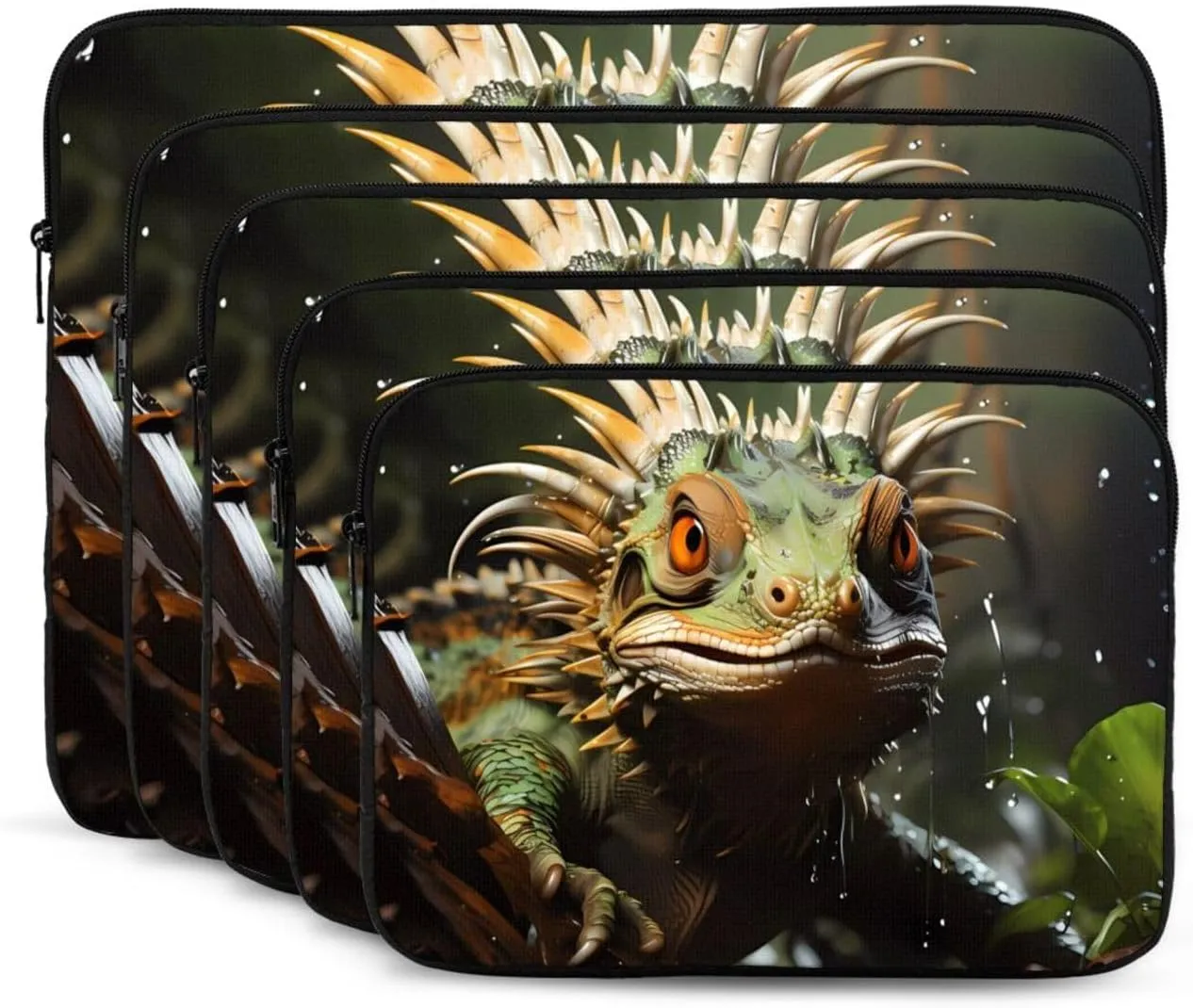 Shockproof Portable Laptop Sleeve Bag 15 inch - for Men and Women Business Travel, School, and Office Use Spiny Lizards Pattern