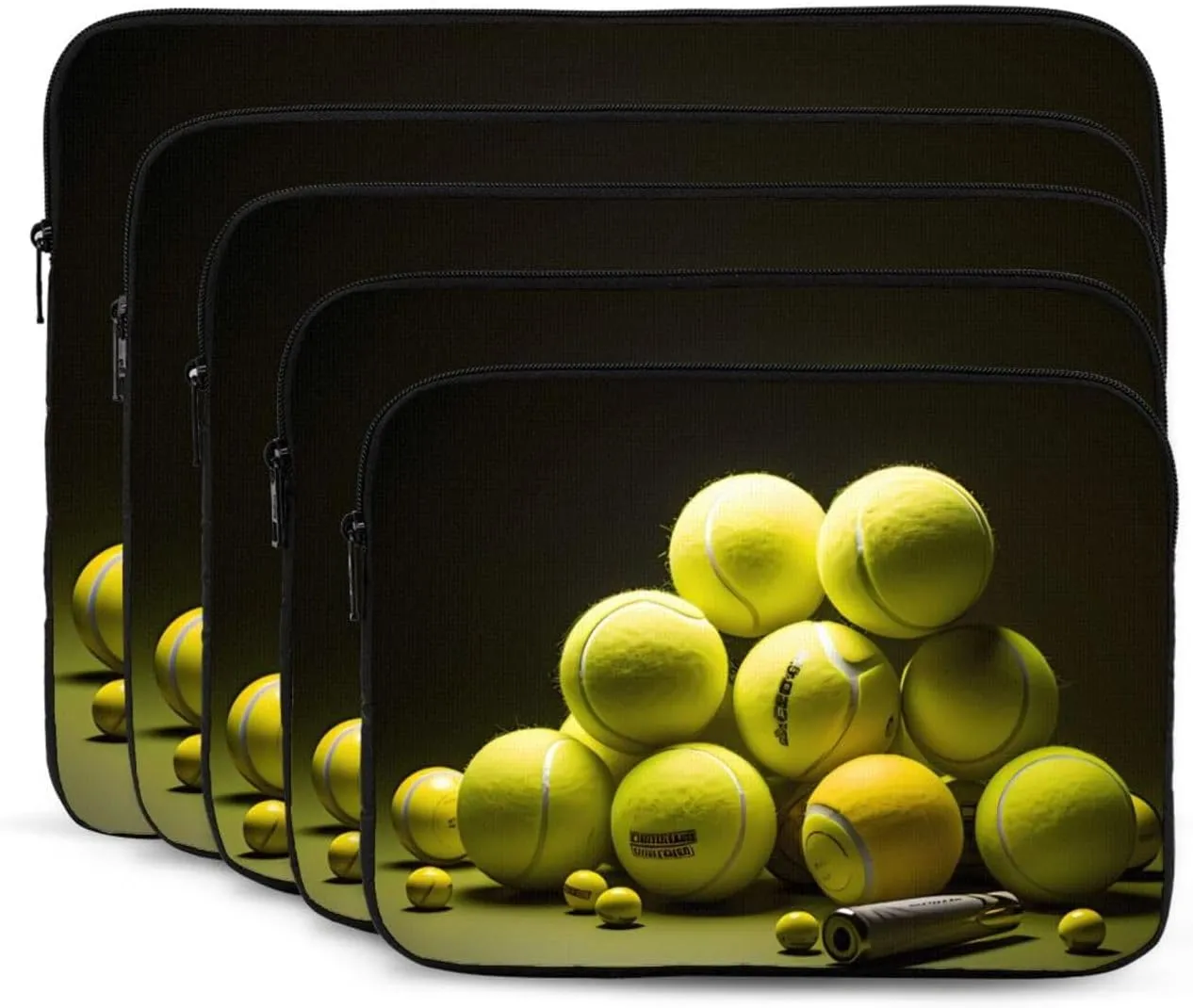Shockproof Portable Laptop Sleeve Bag 15 inch - for Men and Women Business Travel, School, and Office Use Tennis Diagram Prints