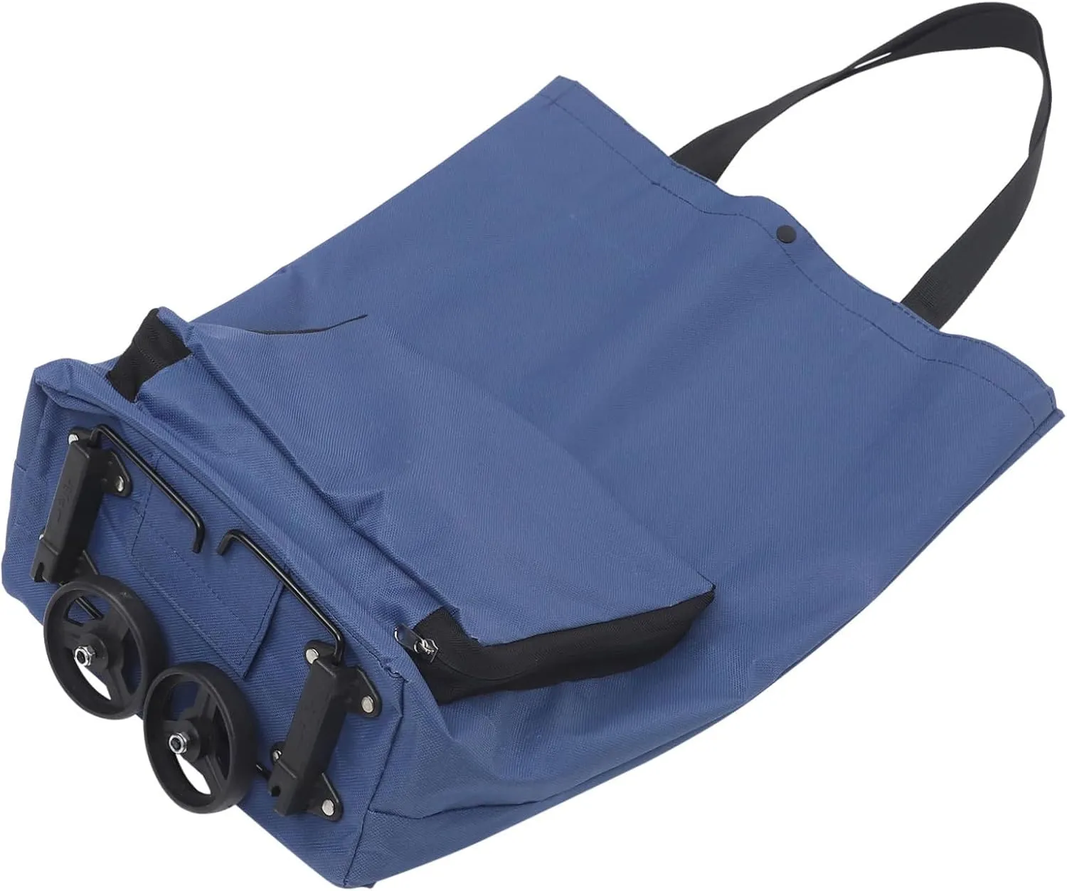 Shopping Cart with Wheels Large Capacity Grocery Trolley Bag Portable Folding Shopping Pouch for Groceries and Laundry Versatile Storage