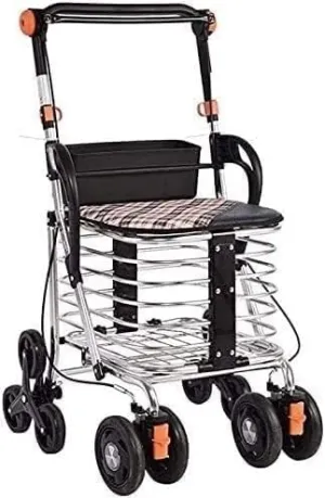 Shopping Trolley Shopping Cart Foldable Shopping Trolleys Folding Shopping Trolley Ten-Wheeled Household Wheelchair With Shopping Trolley Climbing Building Scooter Portable Roller Can Carry 80 Kg