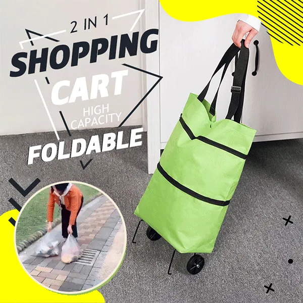 ShoppingCart™ - 2 in 1 foldable shopping trolley carrier bag [Last day discount]
