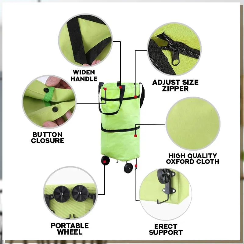 ShoppingCart™ - 2 in 1 foldable shopping trolley carrier bag [Last day discount]