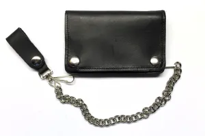 Short Biker Wallet Oil Tanned Leather