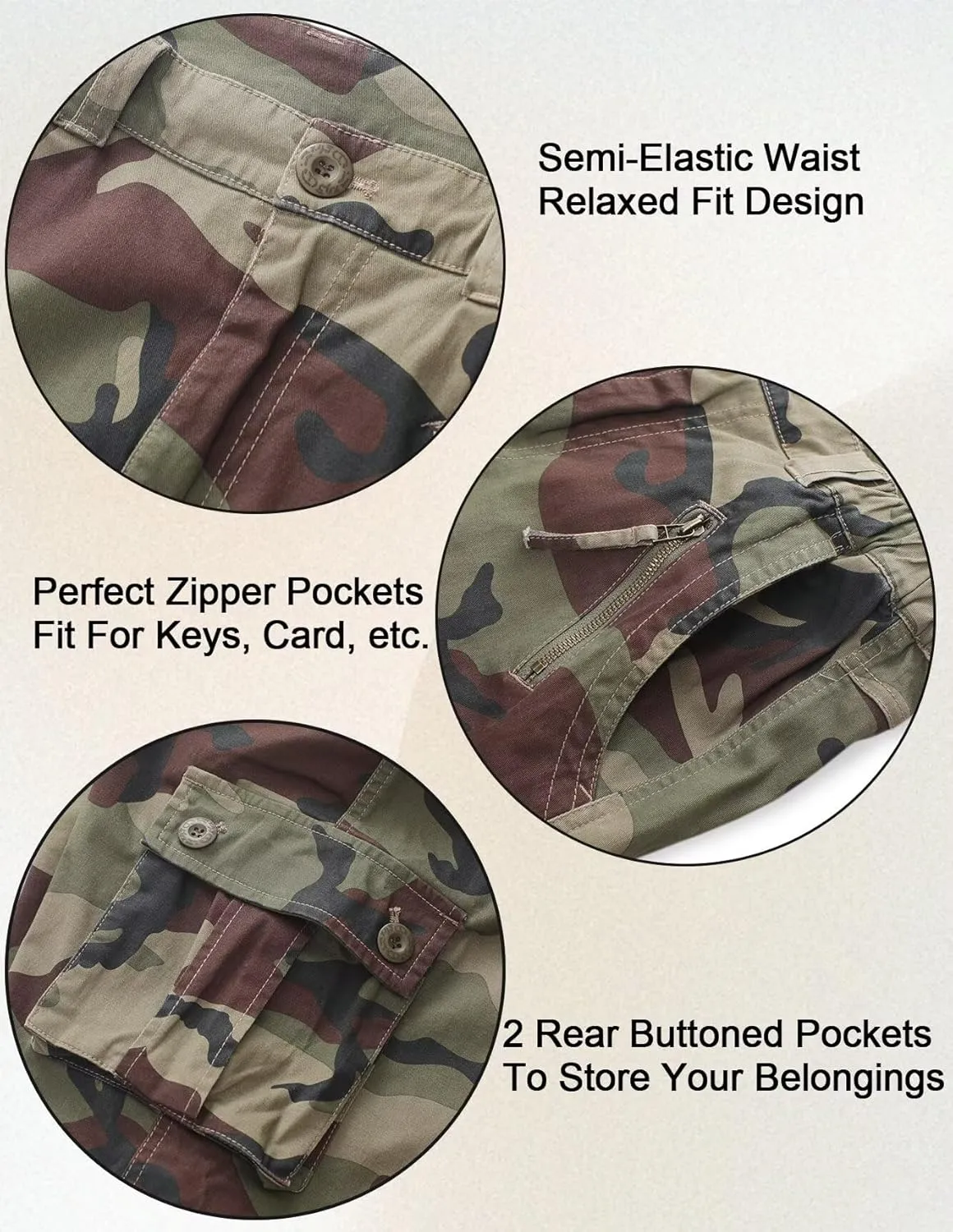 Shorts for Women Hiking Shorts Bermuda Cargo Shorts 7" Y2K Summer Camo Shorts with Pockets