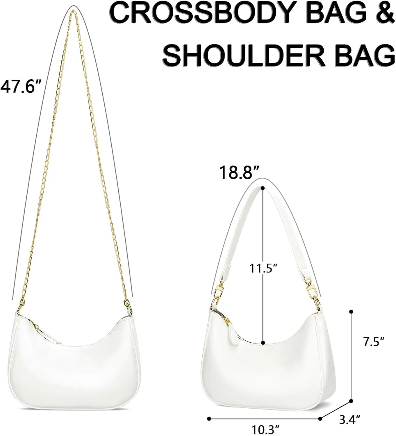 Shoulder Bag for Women Cute Hobo Purses and Handbags Retro Clutch Underarm Purse with Personalized Initial