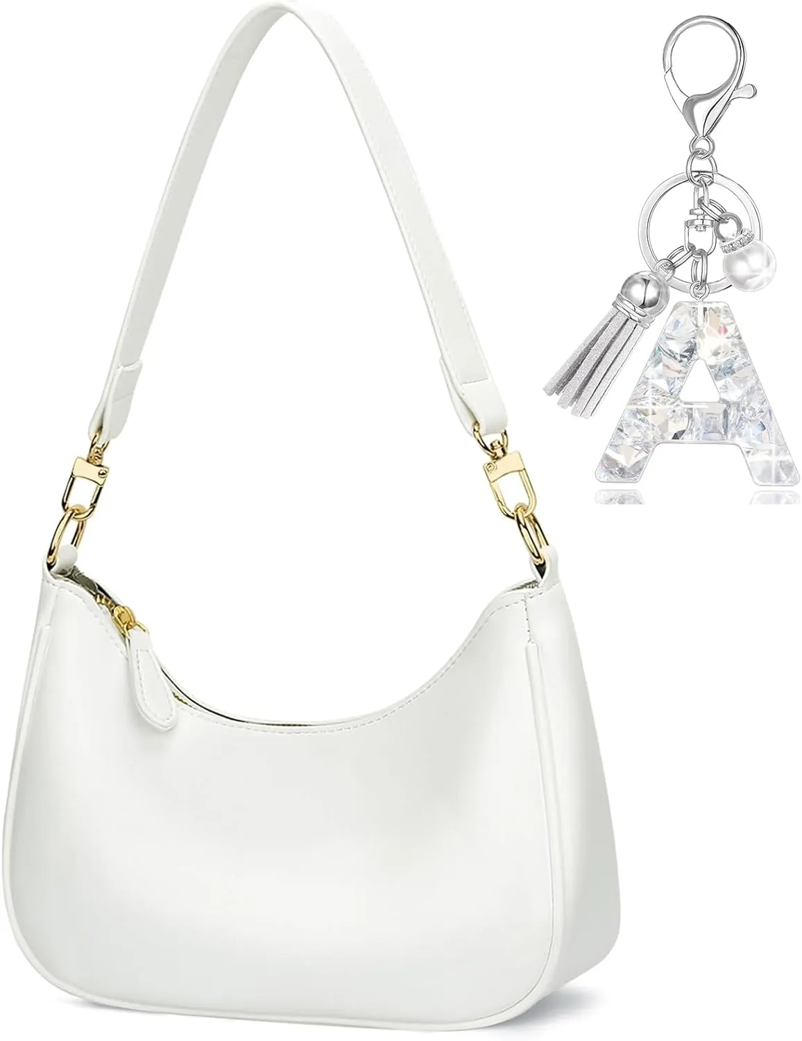 Shoulder Bag for Women Cute Hobo Purses and Handbags Retro Clutch Underarm Purse with Personalized Initial