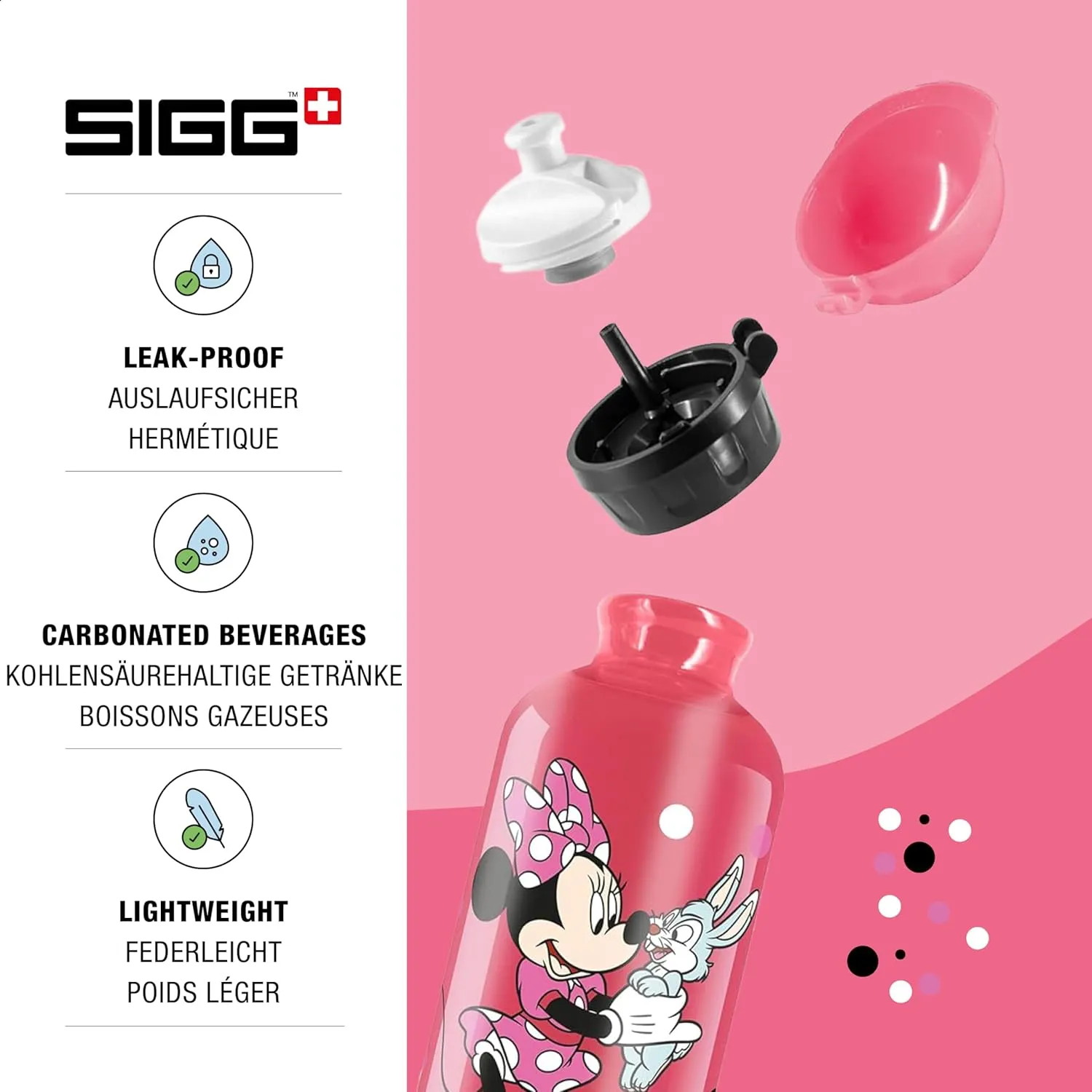 Sigg - Kids Water Bottle - KBT - Made in Switzerland - Neutral Taste - Leakproof - Lightweight - School, Sports - 14 Oz