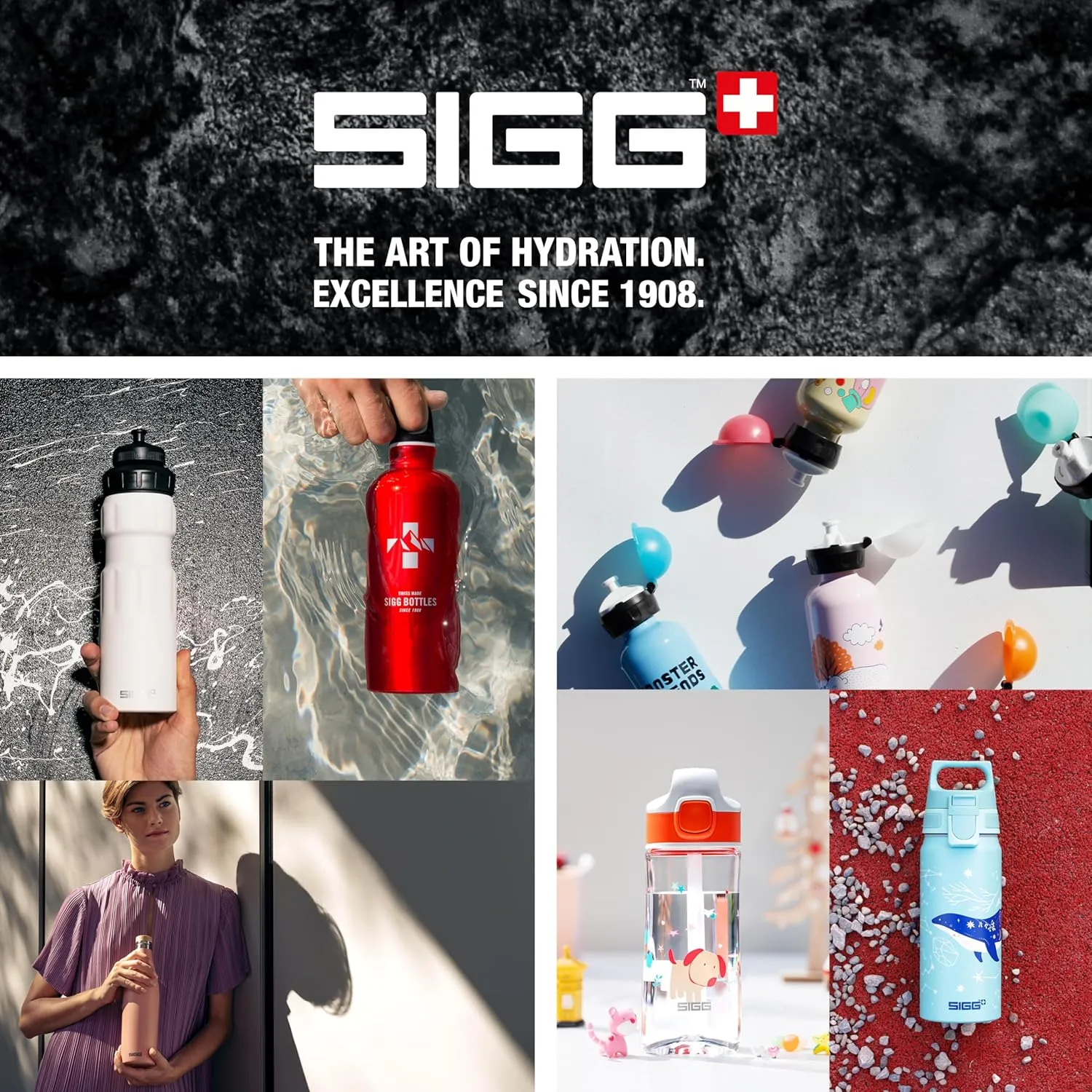 Sigg - Kids Water Bottle - KBT - Made in Switzerland - Neutral Taste - Leakproof - Lightweight - School, Sports - 14 Oz