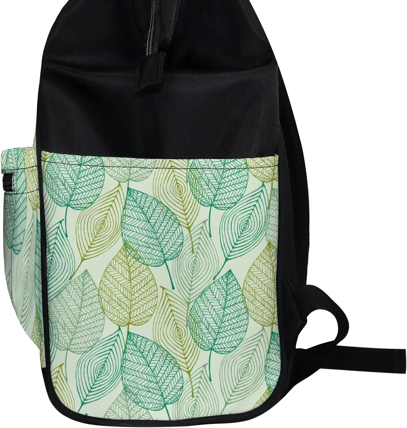 Simple Lines Of Leaves Diaper Bag Backpack Waterproof Backpack Baby Nappy Changing Bag for Travel Large Capacity Durable and Stylish for Woman
