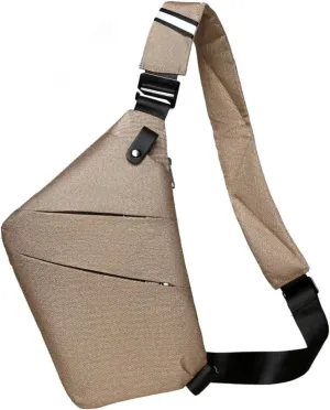 Slim Carry, The Slim Carry Sling Bag, Anti Theft Crossbody Bag, Carry Slim Carry Travel Safe Crossbody Bag (Beige)