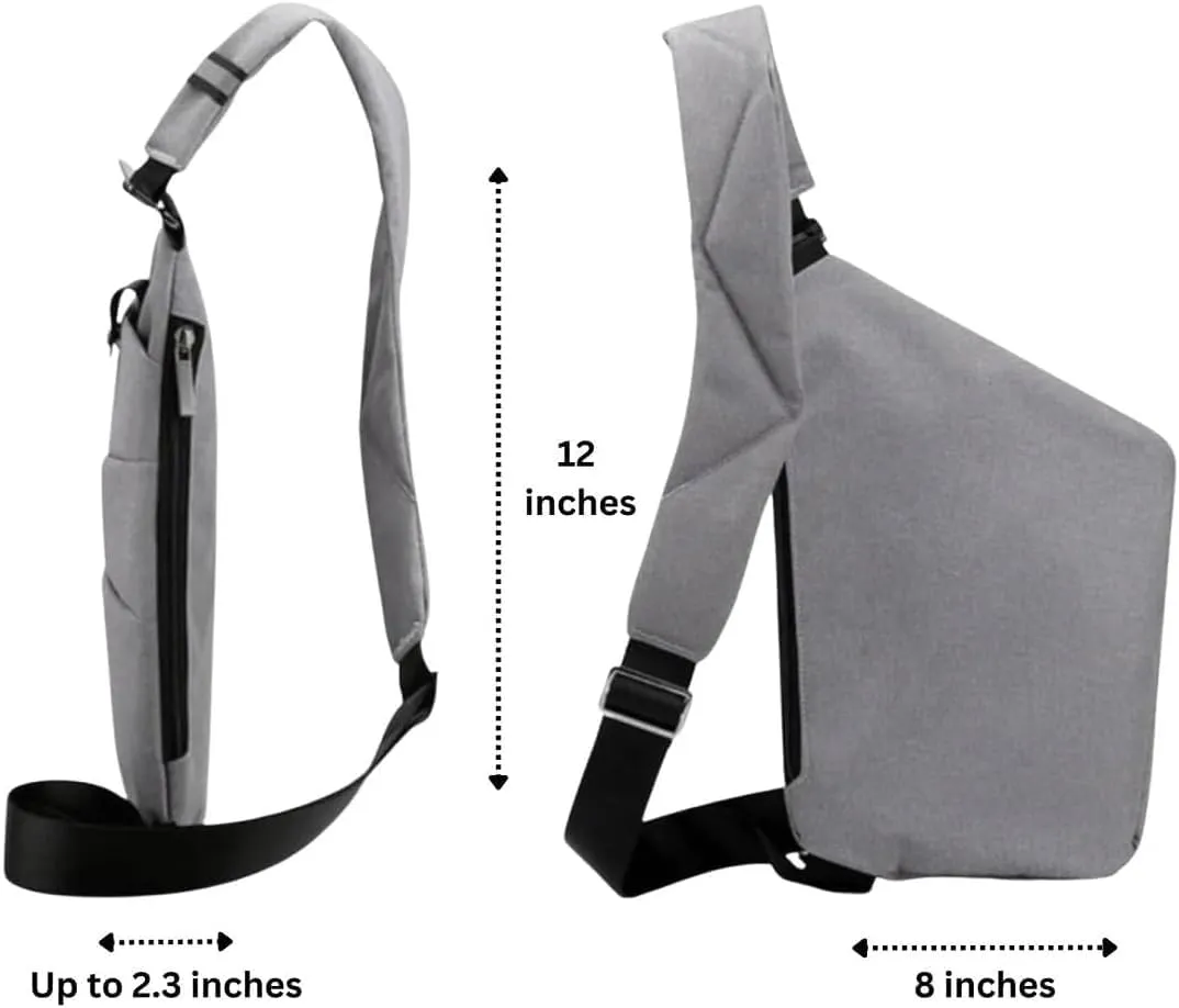 Slim Carry, The Slim Carry Sling Bag, Anti Theft Crossbody Bag, Carry Slim Carry Travel Safe Crossbody Bag (Beige)