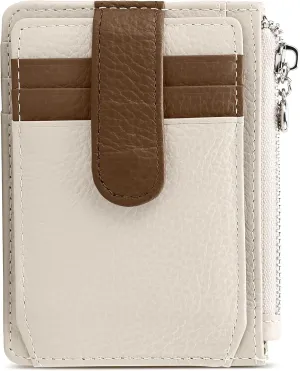Slim Wallet for Women Thin Womens Card Holder RFID Blocking Genuine Leather Small Wallets