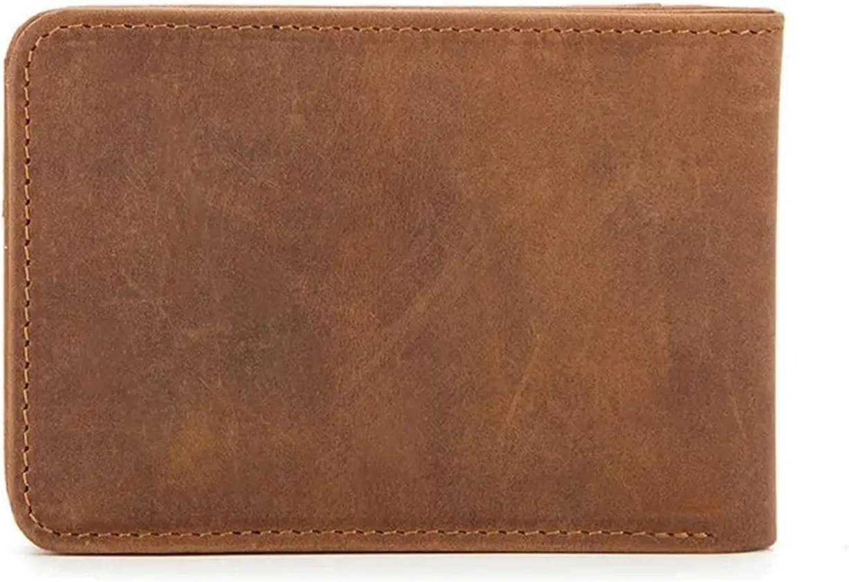Slim Wallets for Men Crazy Horse Cow Leather Short Mini Men Wallet Thin Male Purse purse