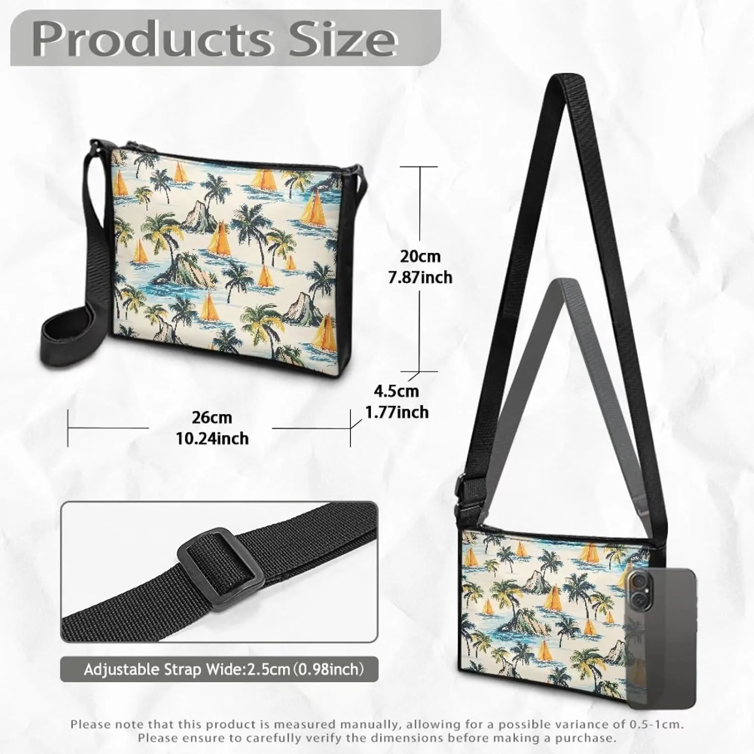 Sling Bag Small Crossbody Backpack Shoulder Bag for Women Men Trendy Adjustable Shoulder Strap Travel Bag Zippered