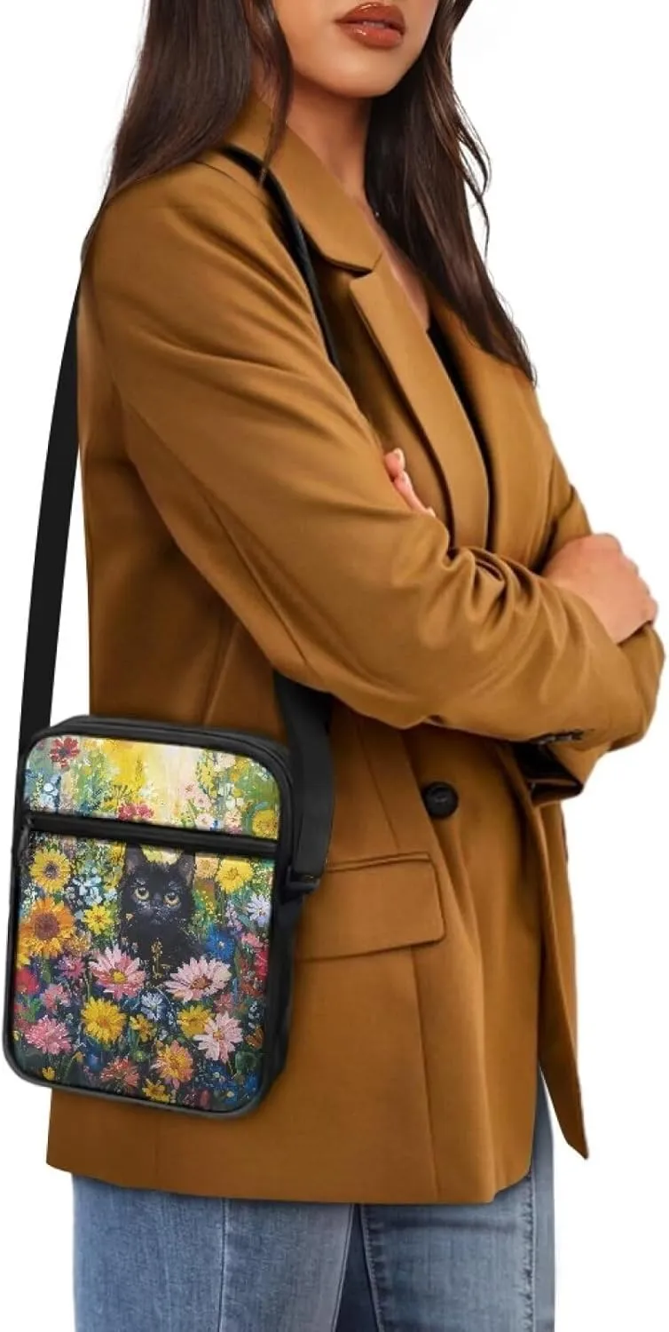 Small Messenger Bag for Men Women Cell Phone Purses Satchel Handbags Unisex Shoulder Bag for Work Travel
