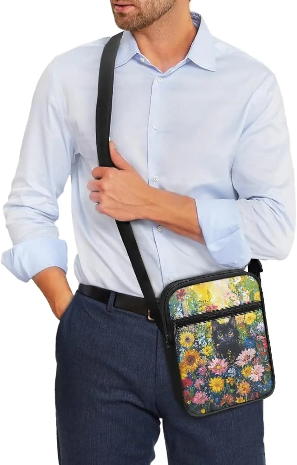 Small Messenger Bag for Men Women Cell Phone Purses Satchel Handbags Unisex Shoulder Bag for Work Travel