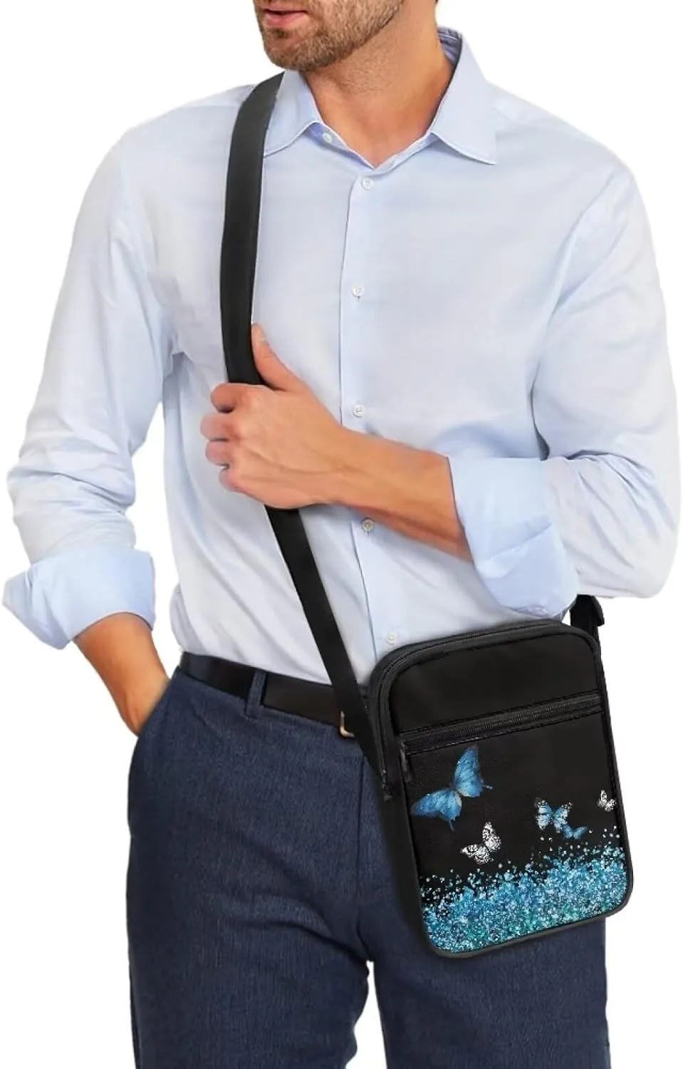 Small Messenger Bag for Men Women Wallet Purse Cell Phone Purse Unisex Shoulder Bag for Phone Passport