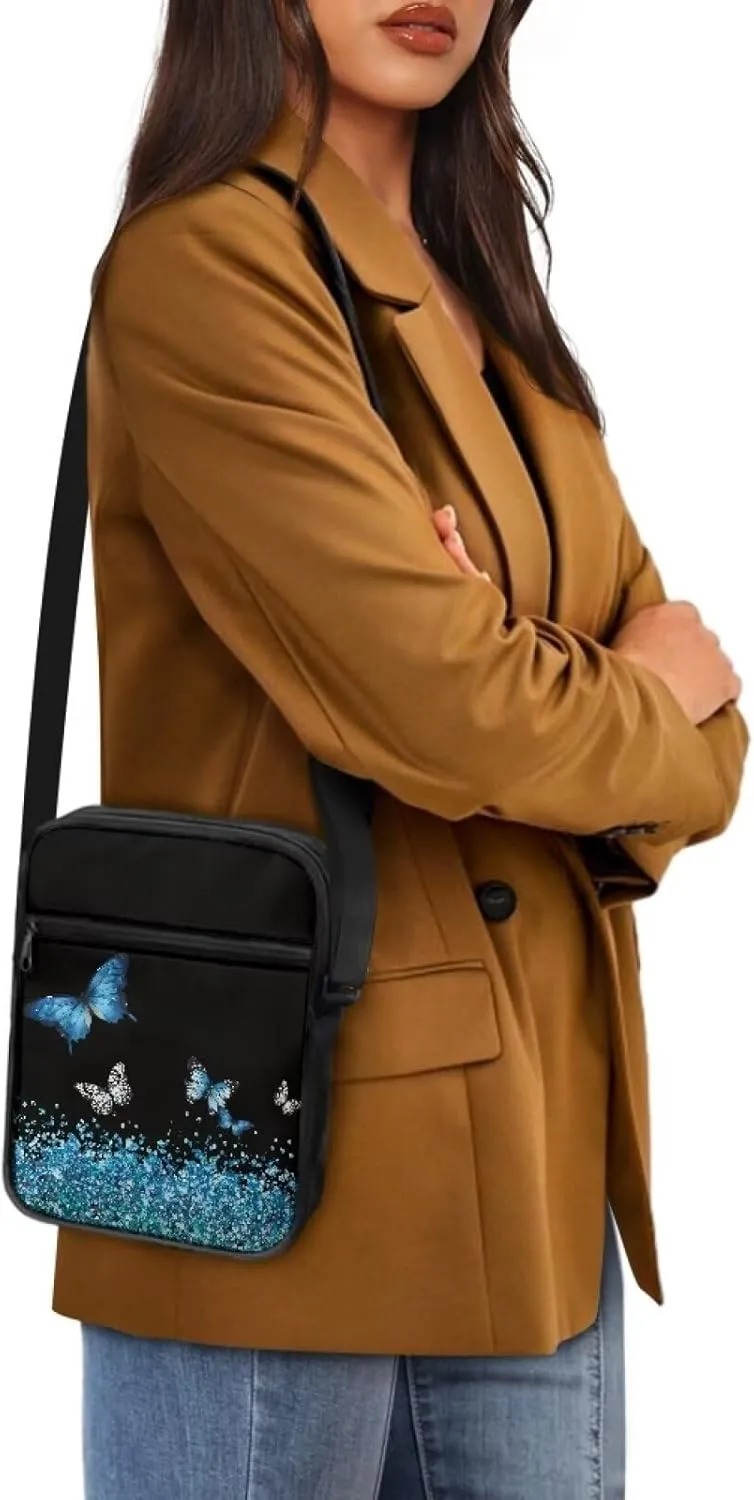 Small Messenger Bag for Men Women Wallet Purse Cell Phone Purse Unisex Shoulder Bag for Phone Passport
