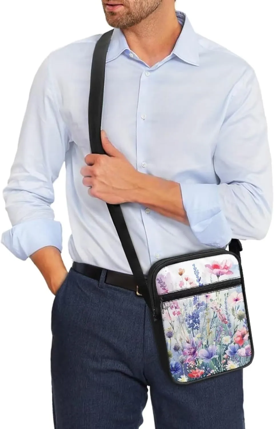 Small Messenger Bag for Men Women Wallet Purse Cell Phone Purse Unisex Shoulder Bag for Work Travel