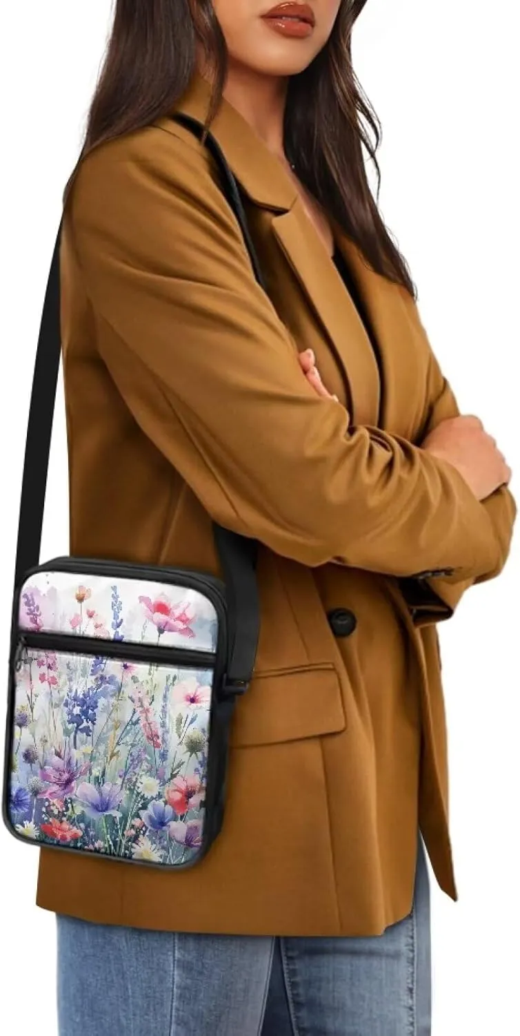Small Messenger Bag for Men Women Wallet Purse Cell Phone Purse Unisex Shoulder Bag for Work Travel