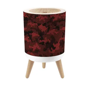 Small Trash Can with Lid Camouflage seamless pattern camo Modern print for fabric clothing Round Press Top Garbage Can with Legs Trash Bin Waste Basket for Kitchen Bedroom Bathroom 7L/1.8 Gallon