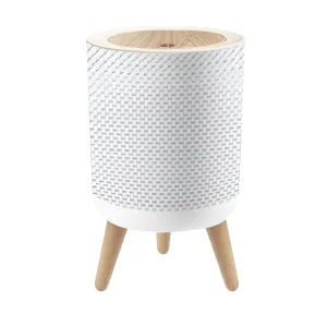 Small Trash Can with Lid Fishing net Seamless Soccer Football mesh Fishnet Texture 1.8 Gallon Dog Proof Trash Can Round Garbage Can Waste Bin Wastebasket for Bathroom Bedroom Kitchen