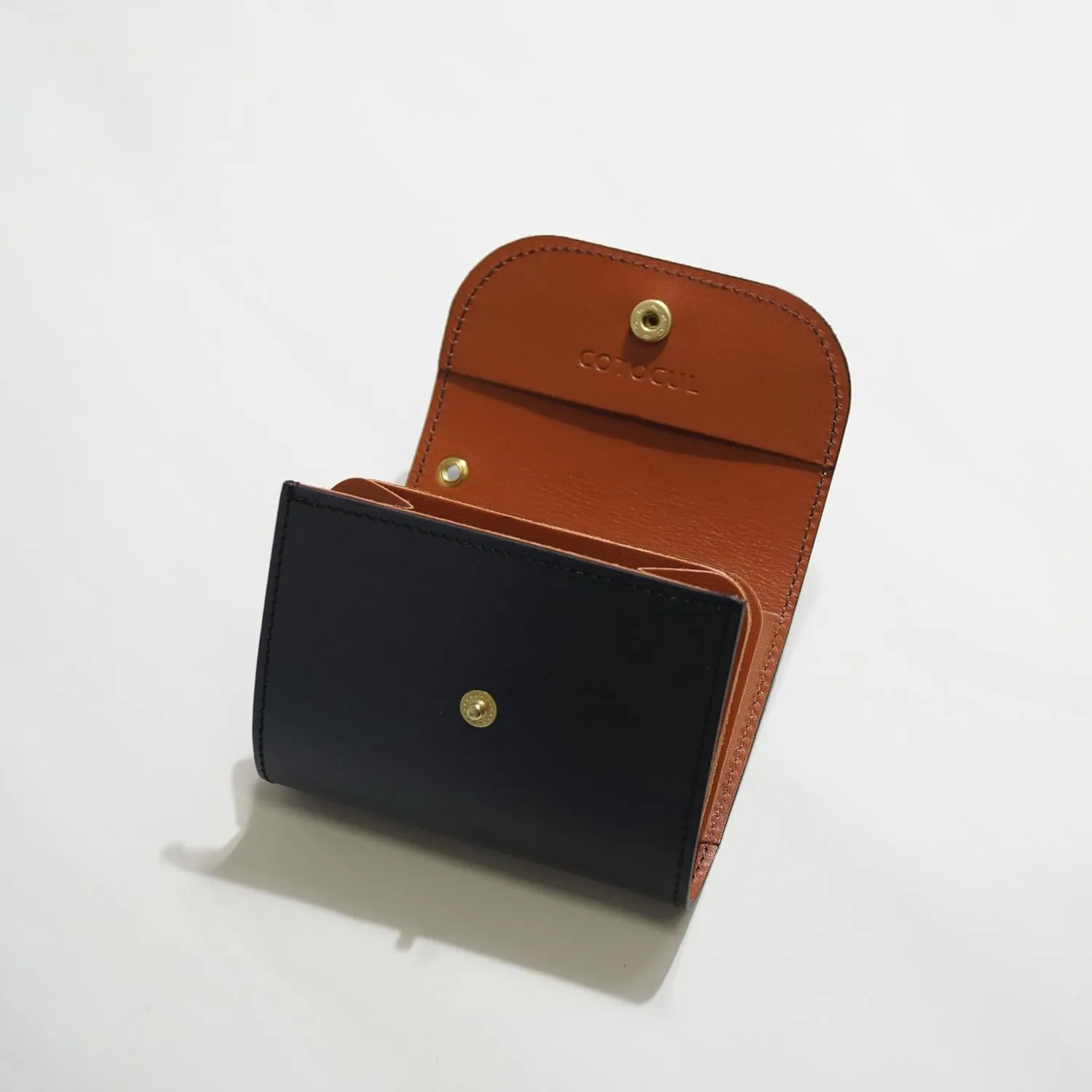 Small Wallet Miyako leather (kyoto oxhide genuine leather) - for Men & Women Minimalist Slim Card holder Coin purse Made In Kyoto,Japan (Black)