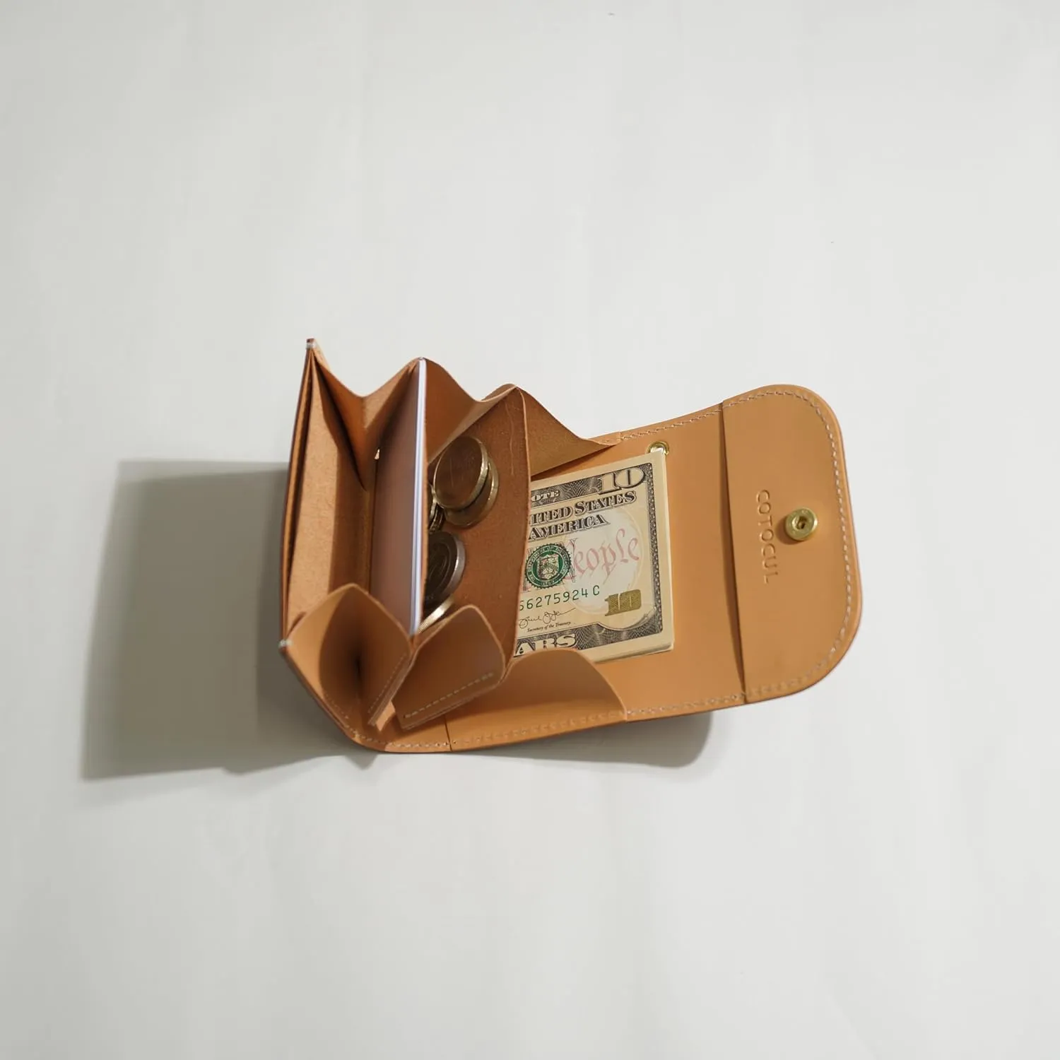 Small Wallet Miyako leather (kyoto oxhide genuine leather) - for Men & Women Minimalist Slim Card holder Coin purse Made In Kyoto,Japan (Black)