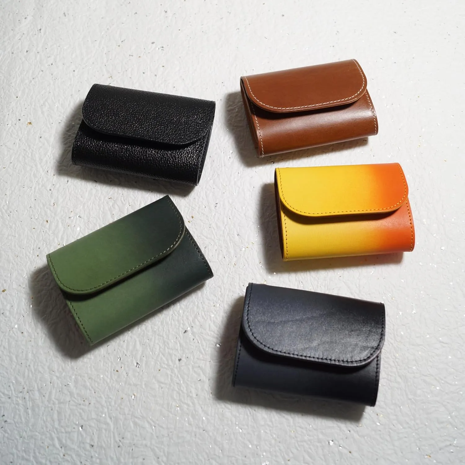 Small Wallet Miyako leather (kyoto oxhide genuine leather) - for Men & Women Minimalist Slim Card holder Coin purse Made In Kyoto,Japan (Black)