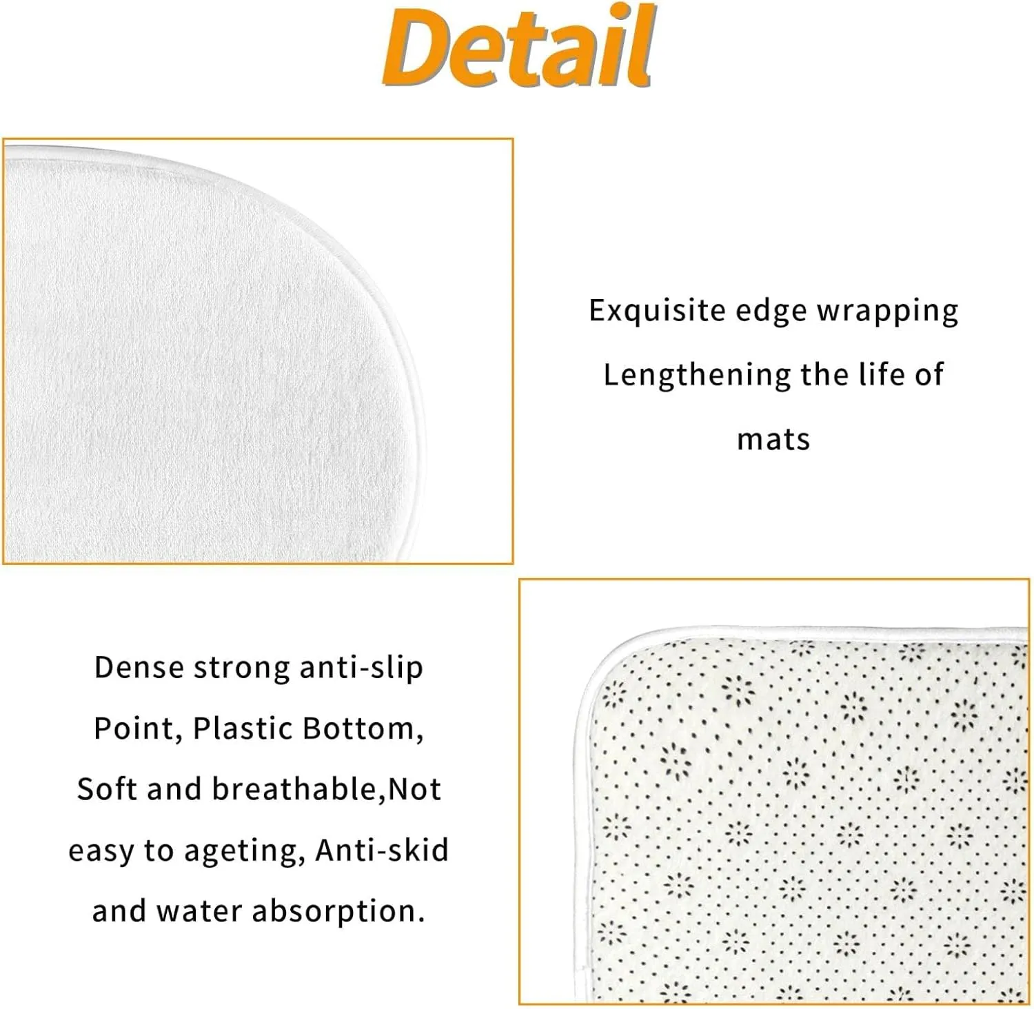 Soft and Comfortable Flannel Bathroom Non Slip Rugs,Super Absorbent Anti-Skid Carpet 3 Pieces/Set Cartoon Begonia